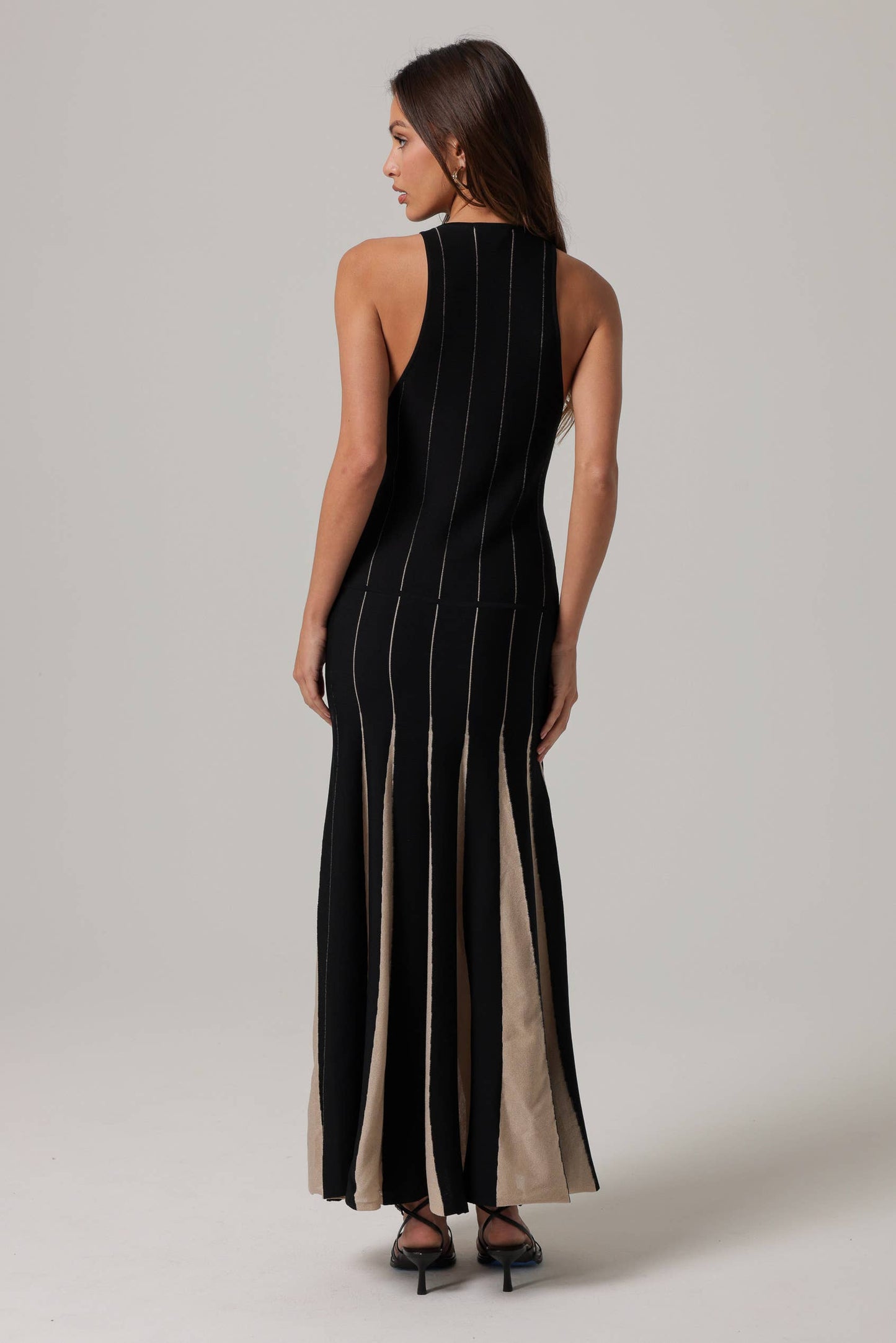 Kelli pleat knit maxi dress