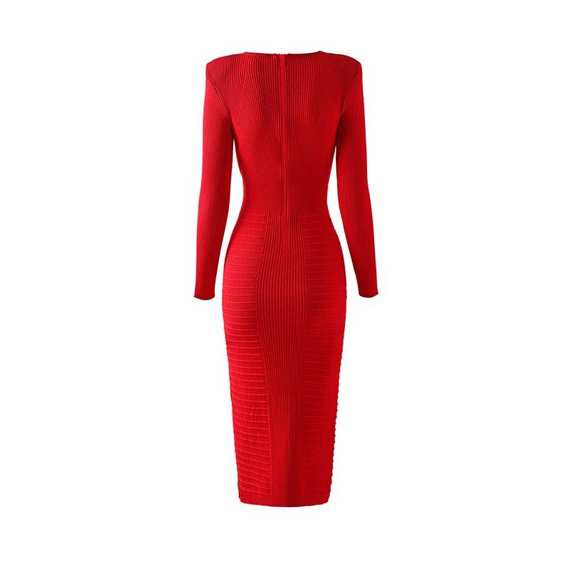 Business Chic Long Sleeve Knitted Dress